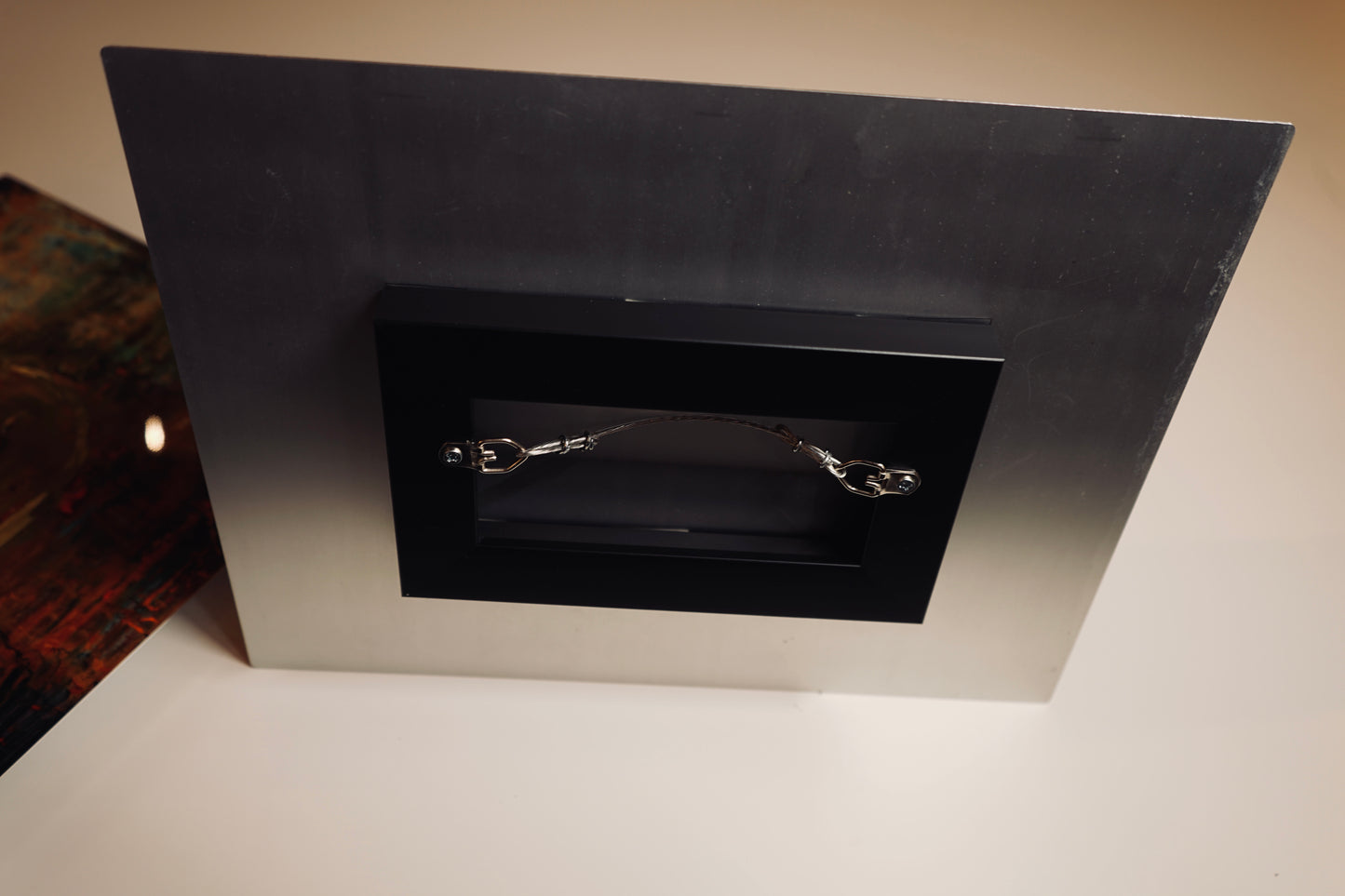 At The Well - White metal print