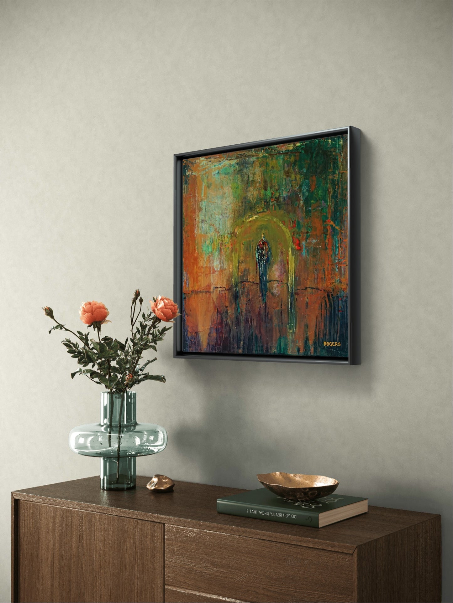 Pathway - Giclee print on canvas with frame