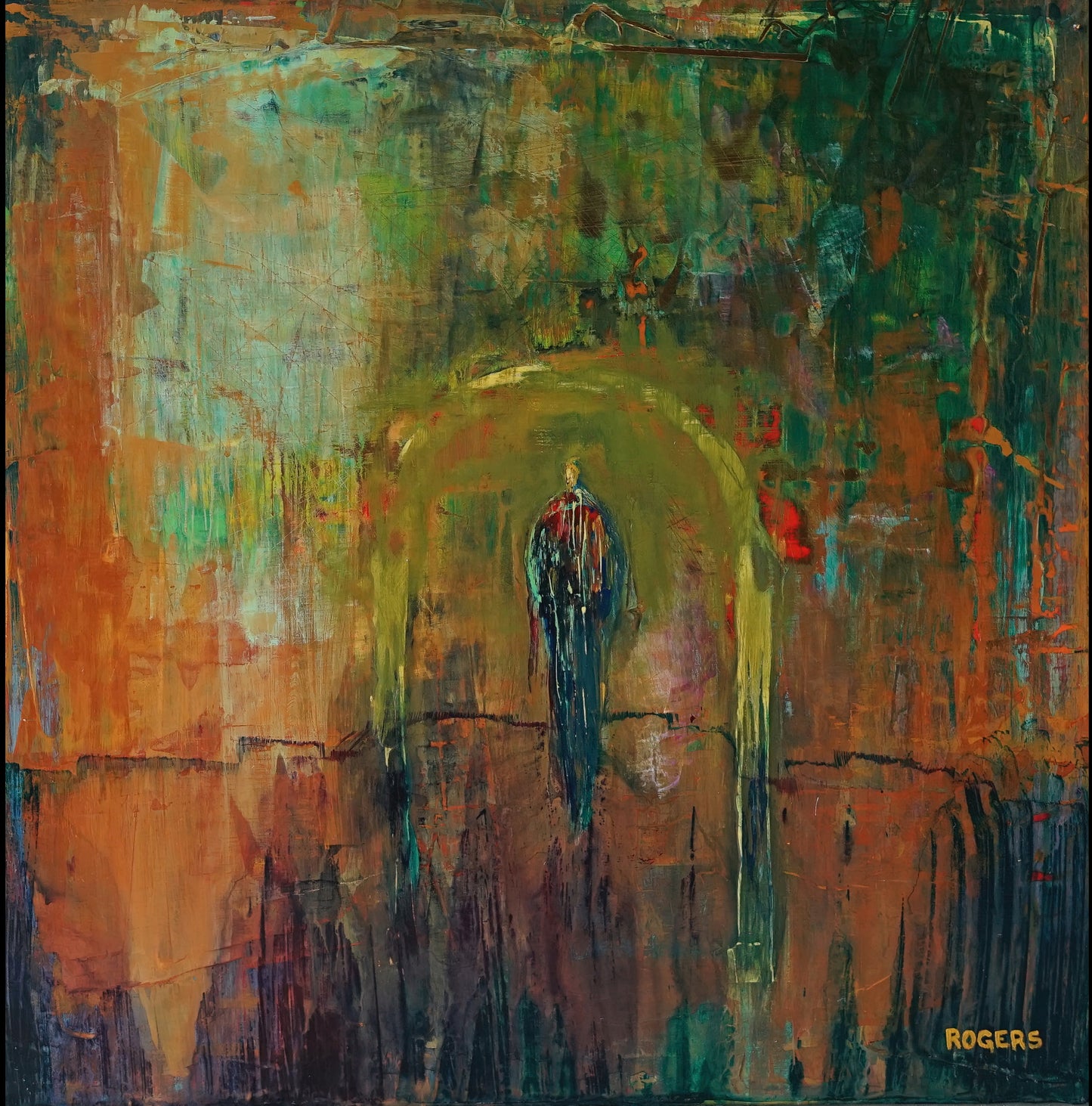 Pathway - Giclee print on canvas with frame